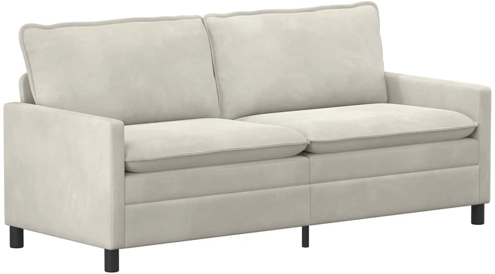 Sofa Kreminė 196 x 81 x 87,5 cm Aksomas