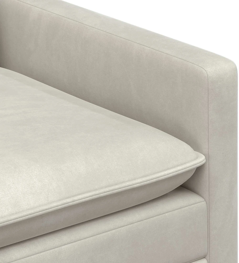 Sofa Kreminė 196 x 81 x 87,5 cm Aksomas