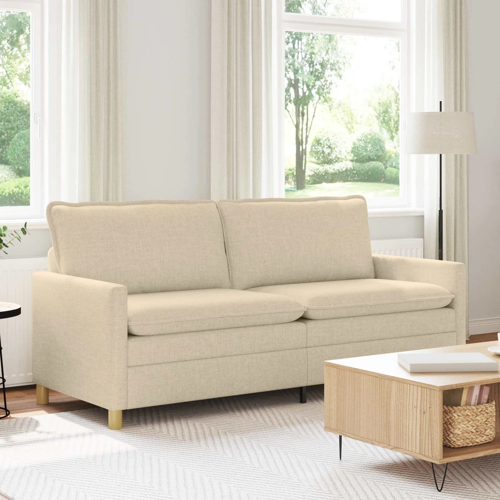 Sofa Kreminė 196 x 81 x 87,5 cm Audinys