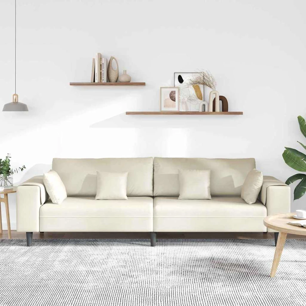 Sofa Kreminė 250 x 77 x 76 cm Aksomas