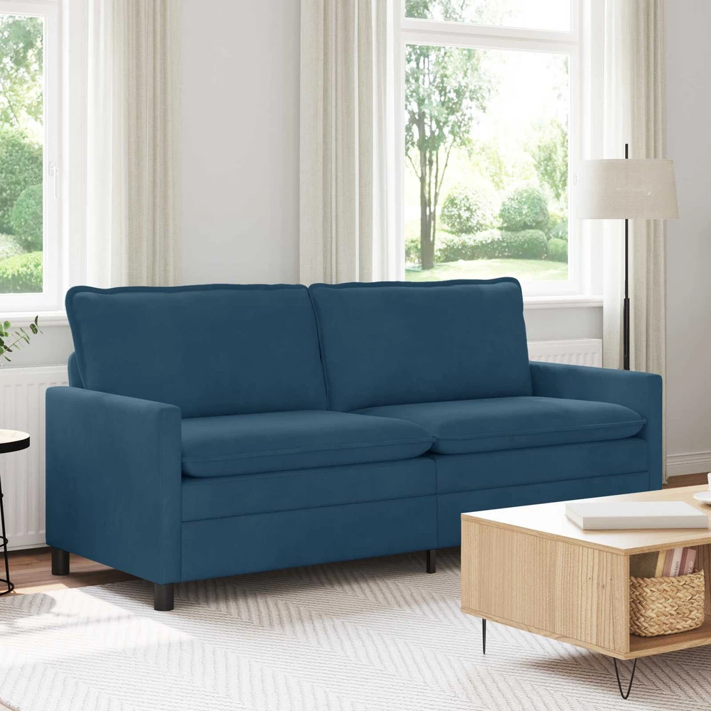 Sofa Mėlyna 196 x 81 x 87,5 cm Aksomas