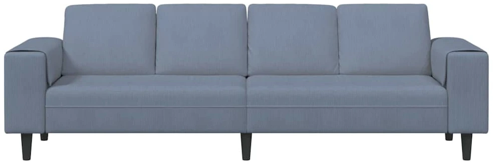 Sofa Mėlyna 250 x 77 x 76 cm Kordūrinis audinys