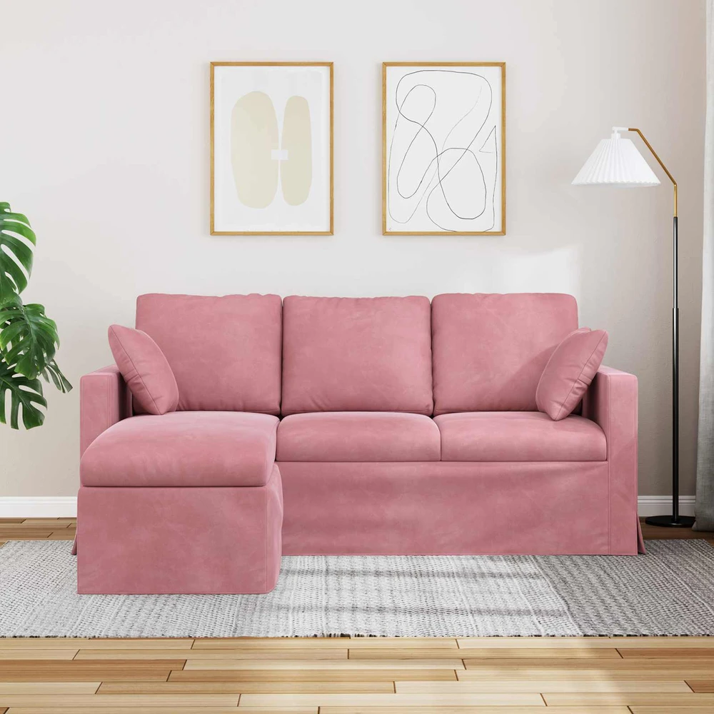 Sofa Rožinė 178 x 134 x 80 cm Aksomas