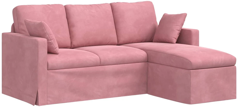 Sofa Rožinė 178 x 134 x 80 cm Aksomas