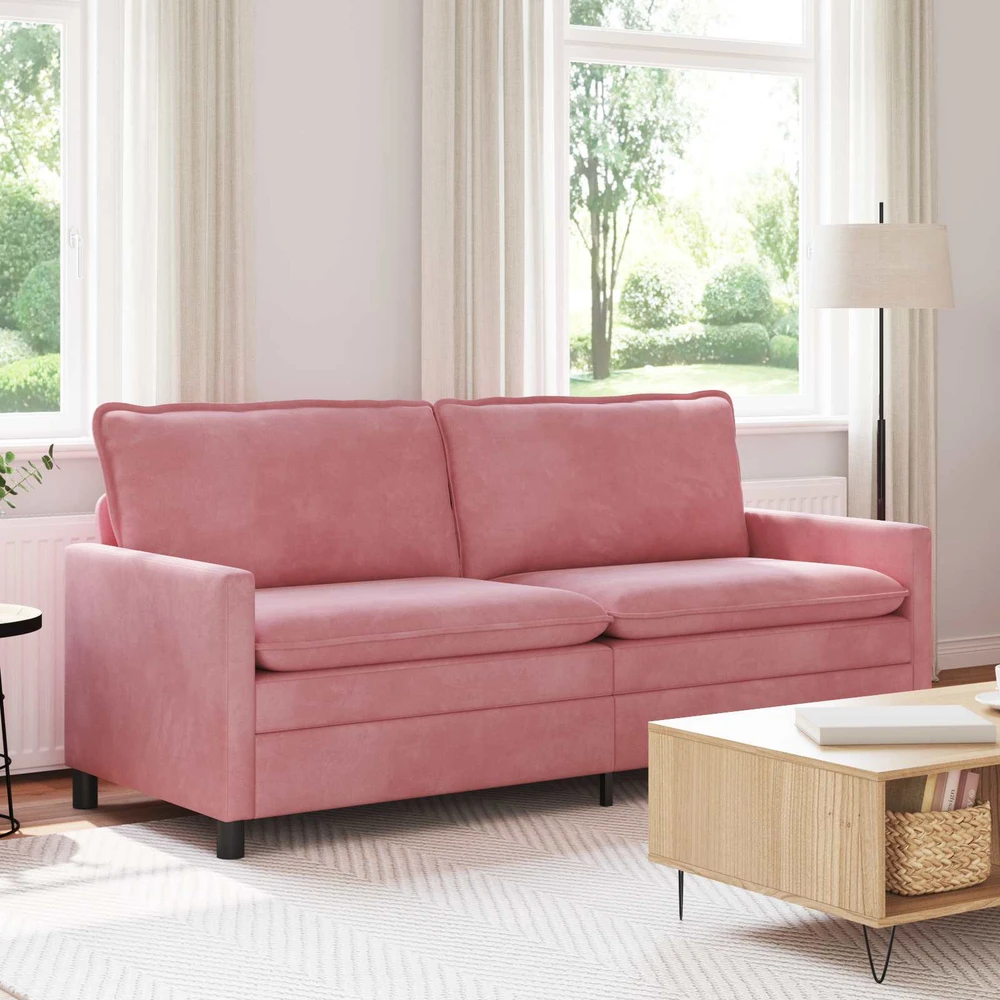 Sofa Rožinė 196 x 81 x 87,5 cm Aksomas