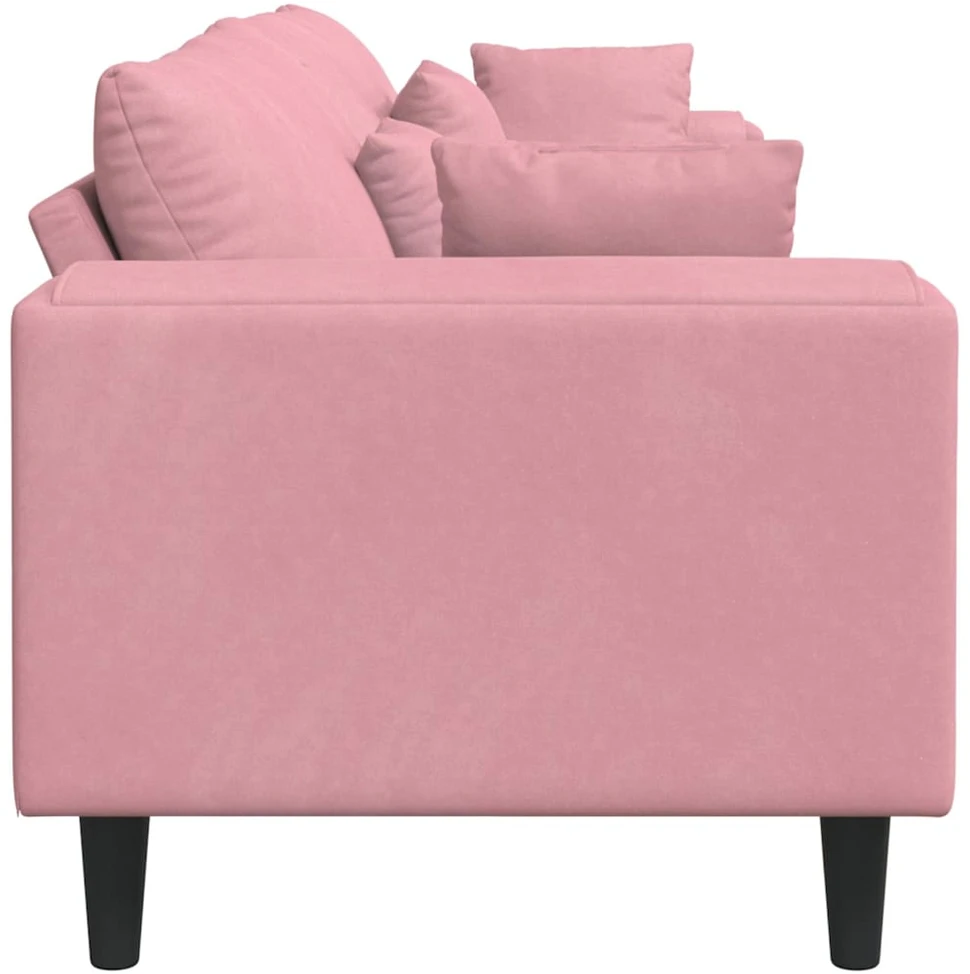 Sofa Rožinė 250 x 77 x 76 cm Aksomas