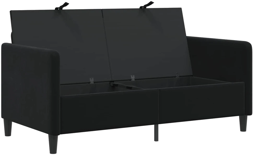Sofa su saugojimo vieta Juoda 152 x 78 x 87 cm Poliesteris