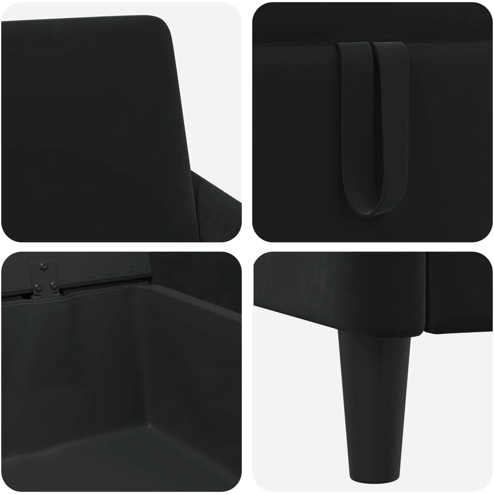 Sofa su saugojimo vieta Juoda 152 x 78 x 87 cm Poliesteris
