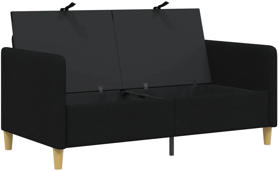 Sofa su saugojimo vieta Juoda 152 x 78 x 87 cm Poliesteris