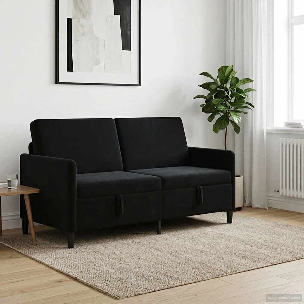 Sofa su saugojimo vieta Juoda 172 x 78 x 87 cm Poliesteris