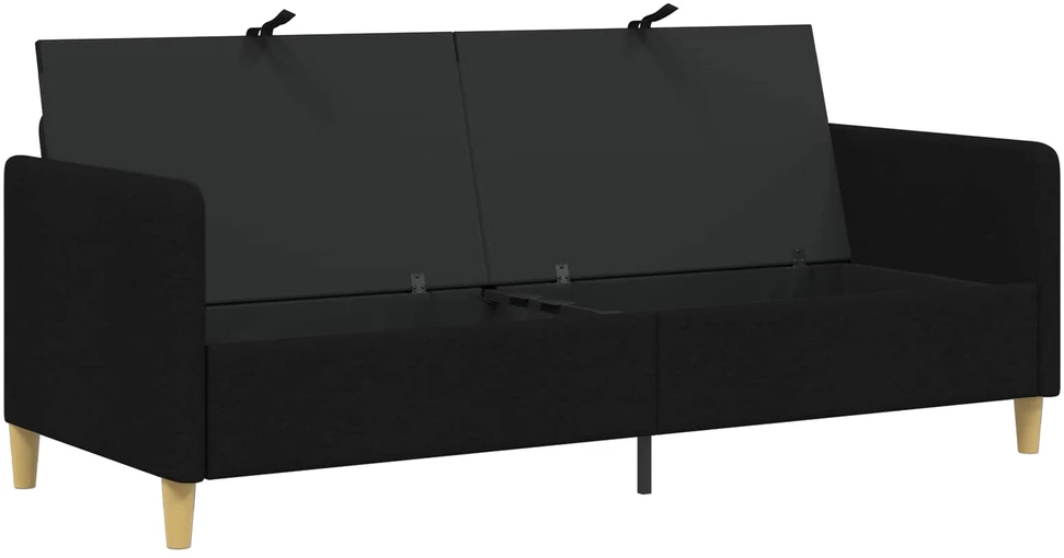 Sofa su saugojimo vieta Juoda 192 x 78 x 87 cm Poliesteris
