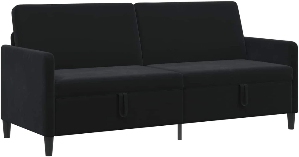 Sofa su saugojimo vieta Juoda 192 x 78 x 87 cm Poliesteris