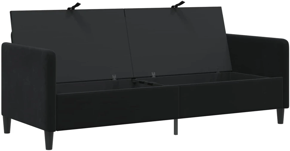 Sofa su saugojimo vieta Juoda 192 x 78 x 87 cm Poliesteris