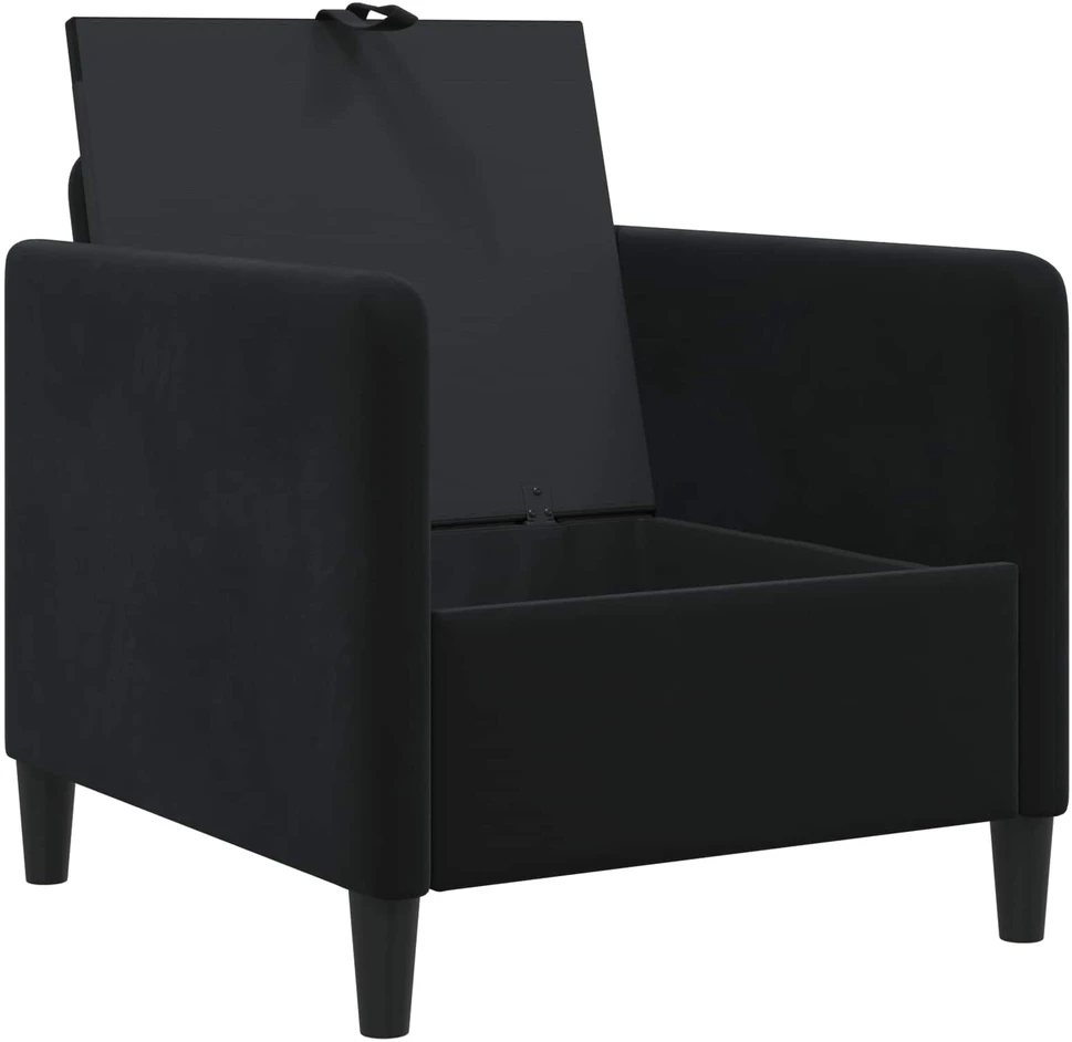 Sofa su saugojimo vieta Juoda 72 x 78 x 87 cm Poliesteris