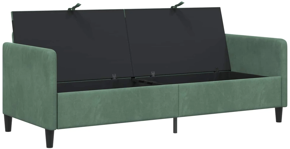 Sofa su saugojimo vieta Jūrinė žalia 192 x 78 x 87 cm