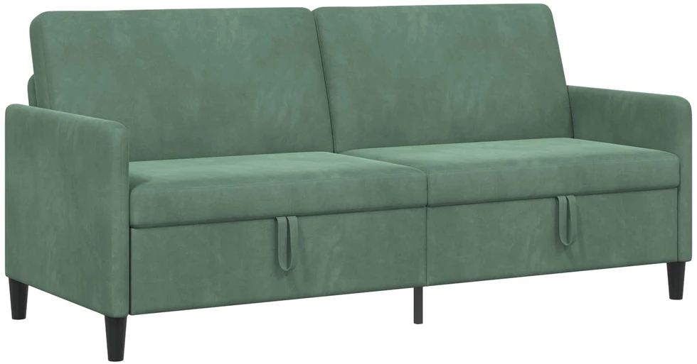 Sofa su saugojimo vieta Jūrinė žalia 192 x 78 x 87 cm