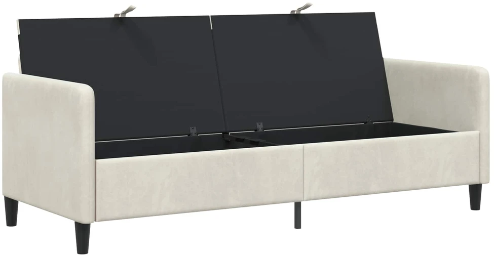Sofa su saugojimo vieta Kreminė 192 x 78 x 87 cm Poliesteris