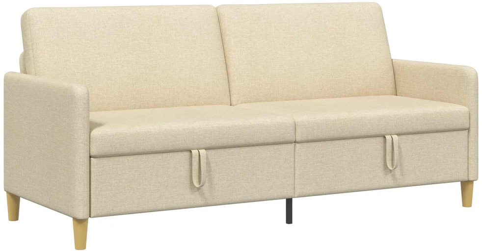 Sofa su saugojimo vieta Kreminė 192 x 78 x 87 cm Poliesteris