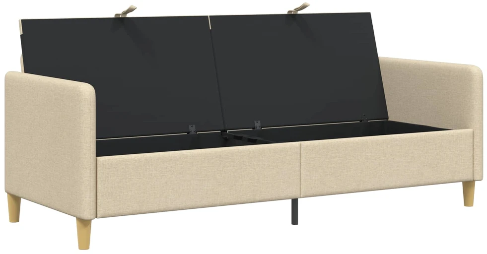 Sofa su saugojimo vieta Kreminė 192 x 78 x 87 cm Poliesteris