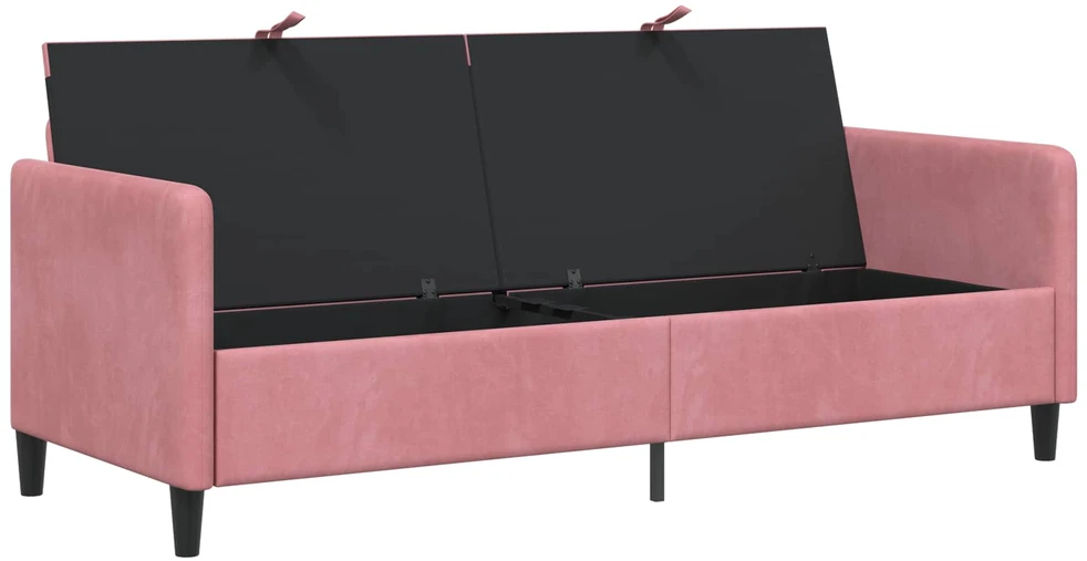 Sofa su saugojimo vieta Rožinė 192 x 78 x 87 cm Poliesteris