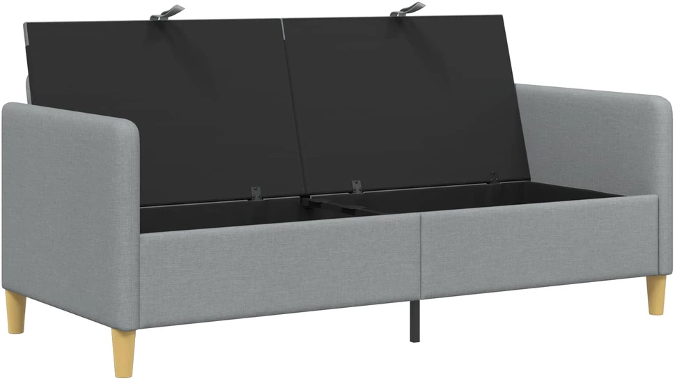 Sofa su saugojimo vieta Šviesiai pilka 172 x 78 x 87 cm
