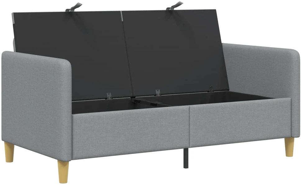 Sofa su saugojimo vieta Šviesiai pilka 152 x 78 x 87 cm