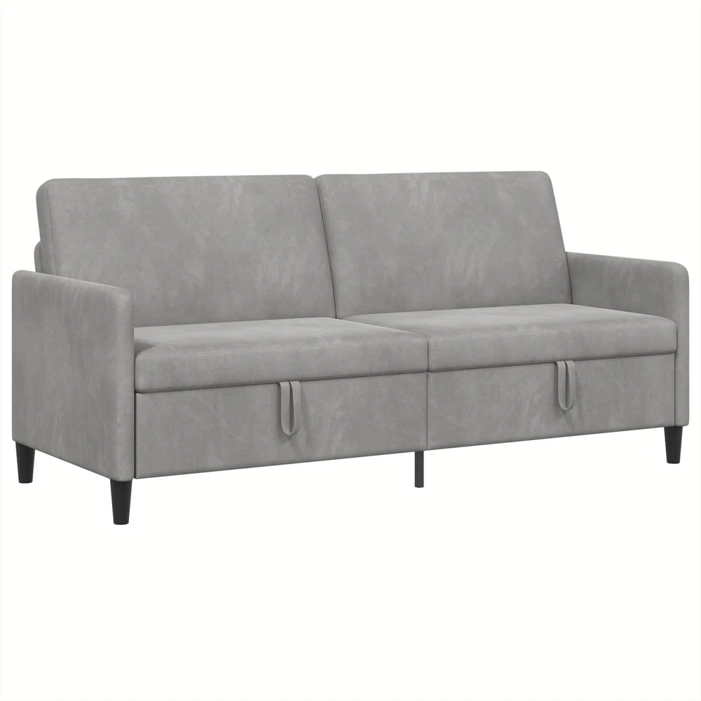 Sofa su saugojimo vieta Šviesiai pilka 192 x 78 x 87 cm