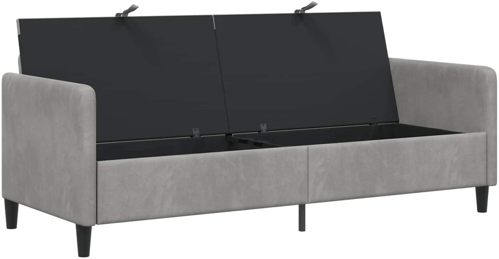 Sofa su saugojimo vieta Šviesiai pilka 192 x 78 x 87 cm