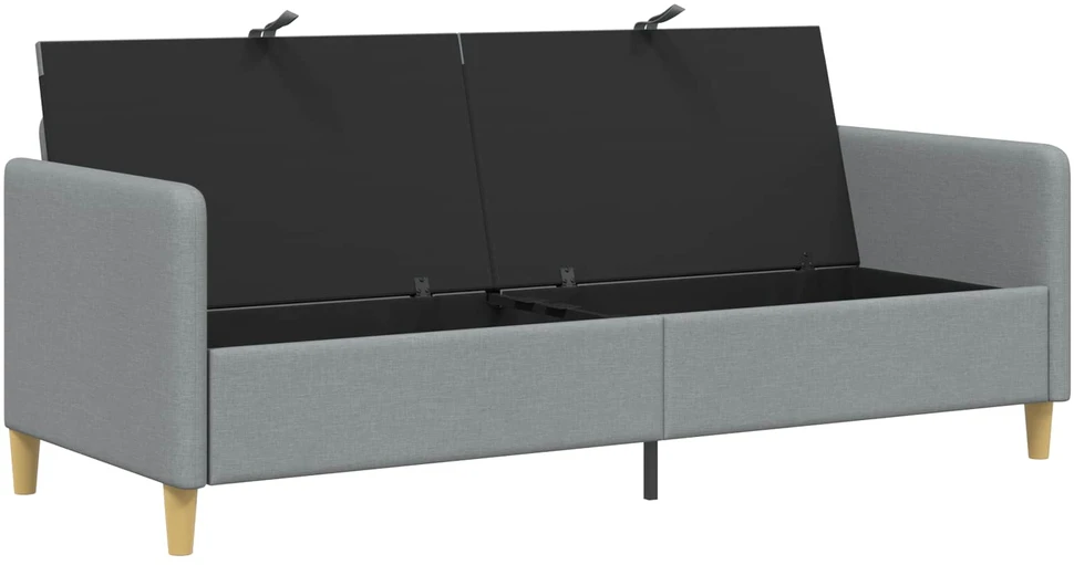 Sofa su saugojimo vieta Šviesiai pilka 192 x 78 x 87 cm