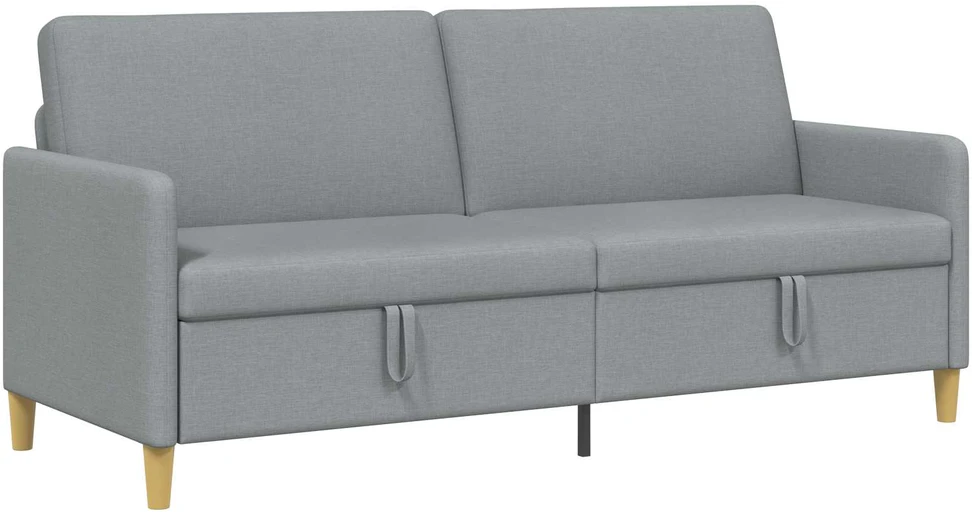 Sofa su saugojimo vieta Šviesiai pilka 192 x 78 x 87 cm