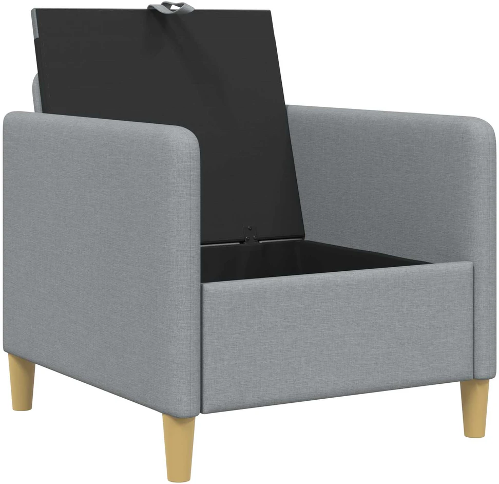 Sofa su saugojimo vieta Šviesiai pilka 72 x 78 x 87 cm