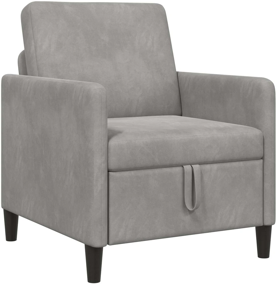 Sofa su saugojimo vieta Šviesiai pilka 72 x 78 x 87 cm