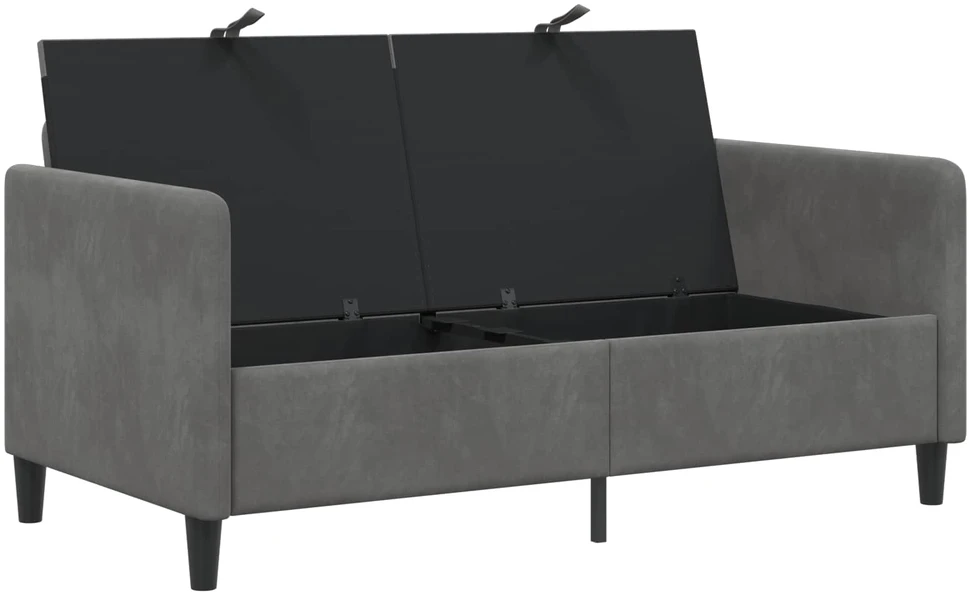 Sofa su saugojimo vieta Tamsiai pilka 152 x 78 x 87 cm