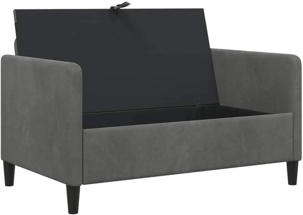 Sofa su saugojimo vieta Tamsiai pilka 122 x 78 x 87 cm