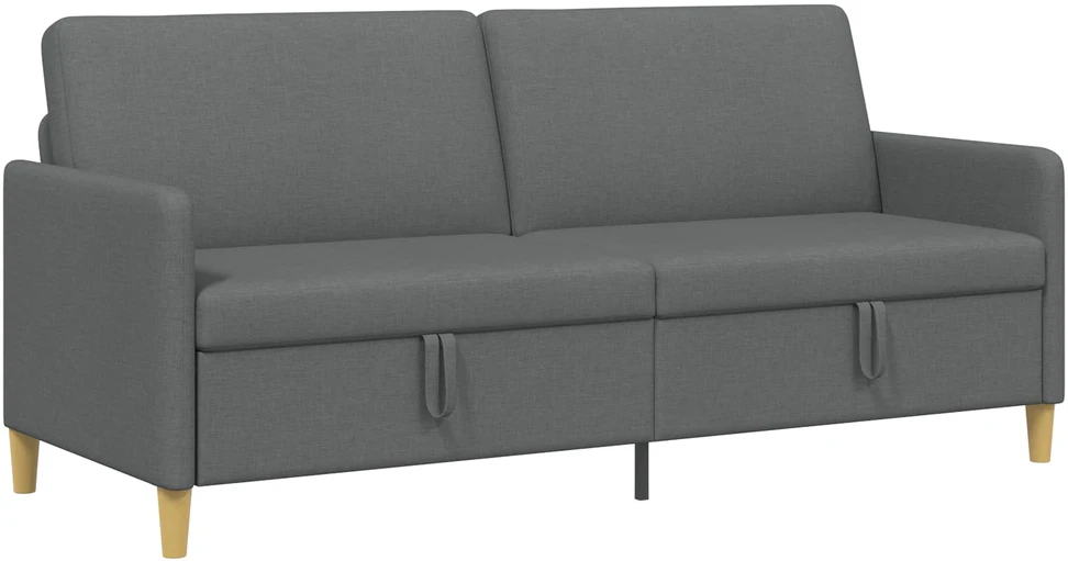 Sofa su saugojimo vieta Tamsiai pilka 192 x 78 x 87 cm