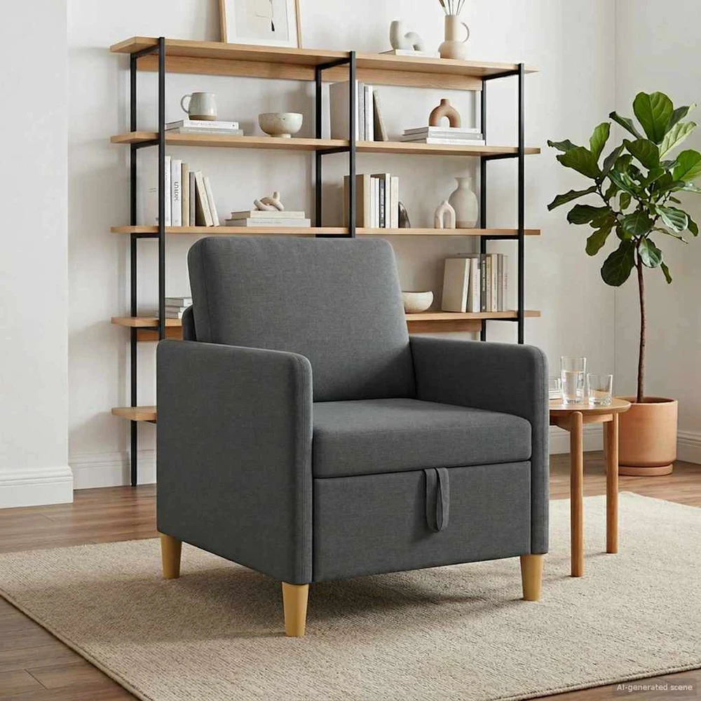 Sofa su saugojimo vieta Tamsiai pilka 72 x 78 x 87 cm