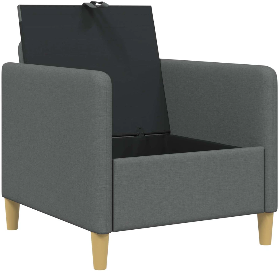 Sofa su saugojimo vieta Tamsiai pilka 72 x 78 x 87 cm