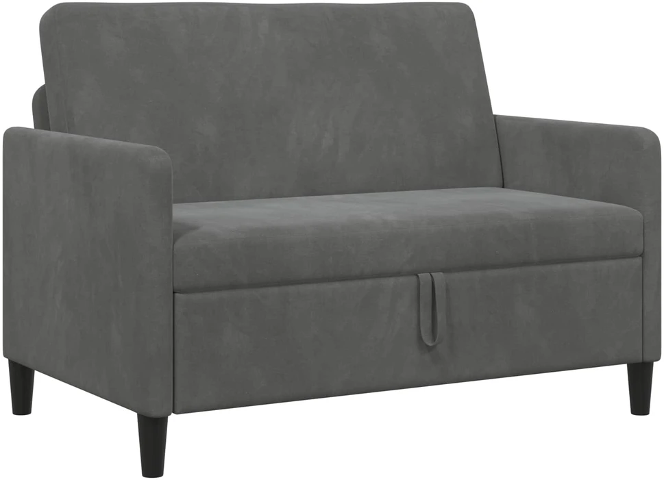 Sofa su saugojimo vieta Tamsiai pilka 122 x 78 x 87 cm