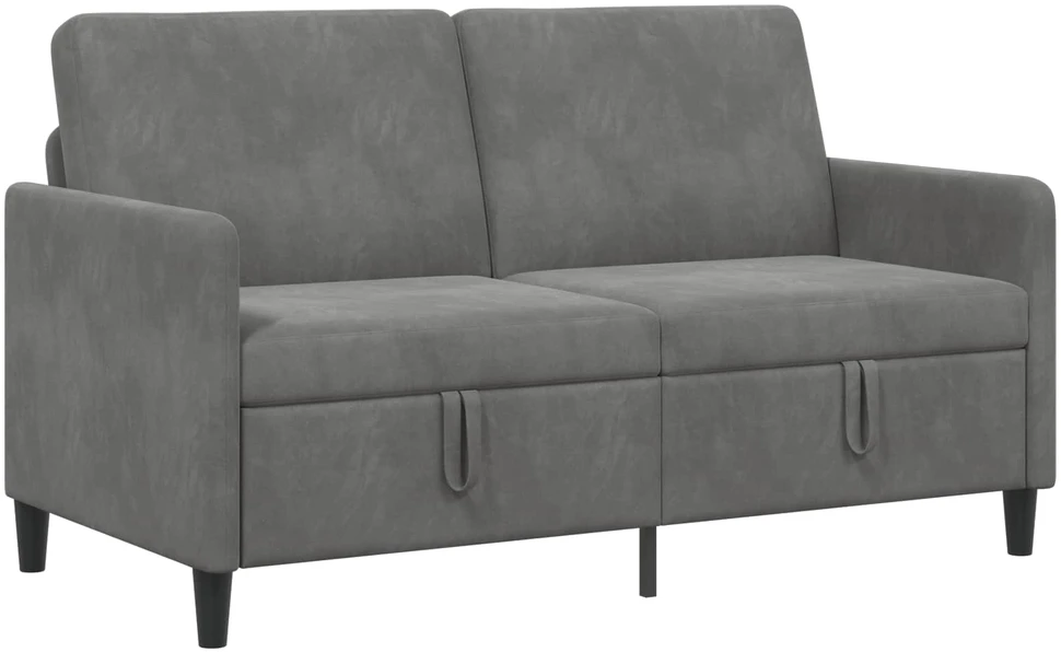 Sofa su saugojimo vieta Tamsiai pilka 152 x 78 x 87 cm
