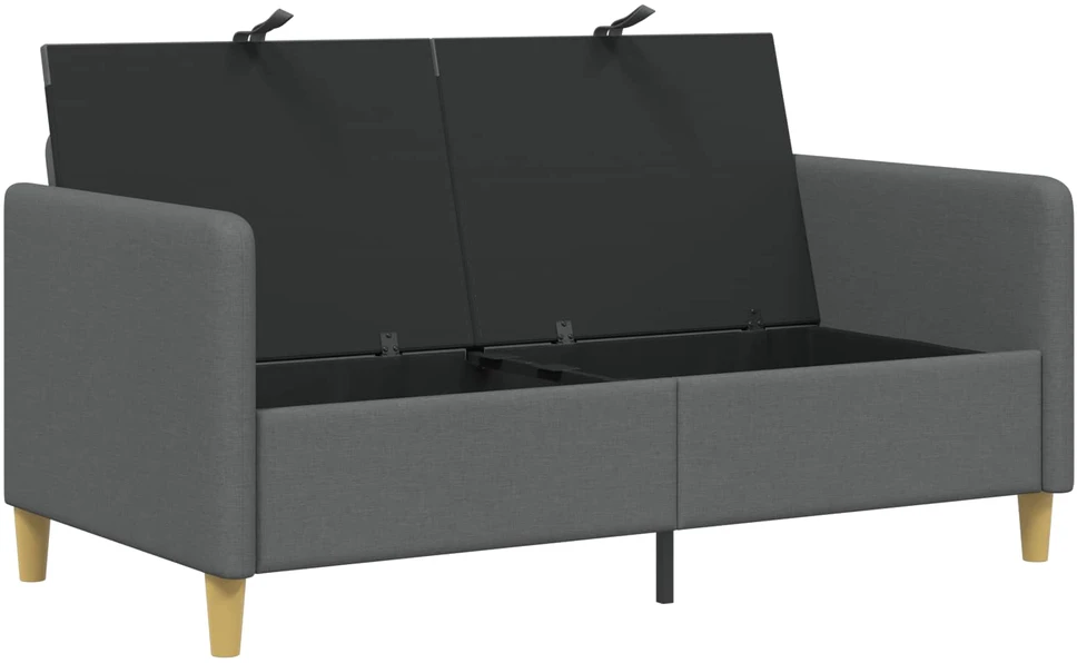 Sofa su saugojimo vieta Tamsiai pilka 152 x 78 x 87 cm