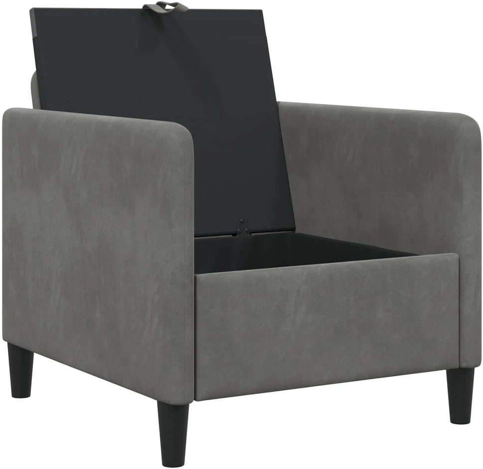 Sofa su saugojimo vieta Tamsiai pilka 72 x 78 x 87 cm