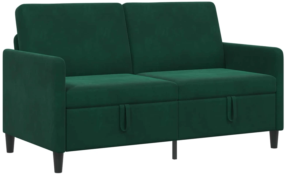 Sofa su saugojimo vieta Tamsiai žalia 152 x 78 x 87 cm