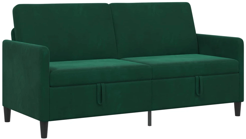 Sofa su saugojimo vieta Tamsiai žalia 172 x 78 x 87 cm