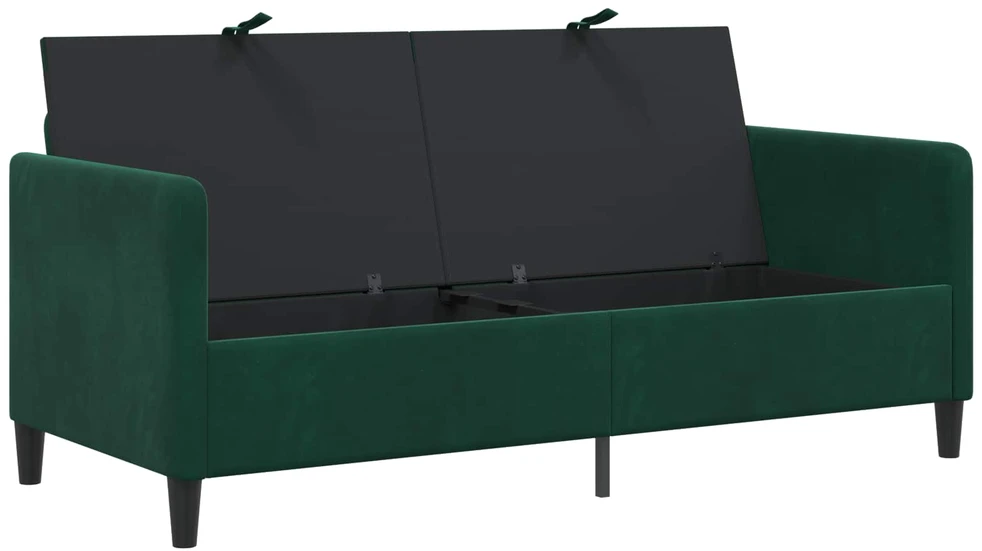Sofa su saugojimo vieta Tamsiai žalia 172 x 78 x 87 cm