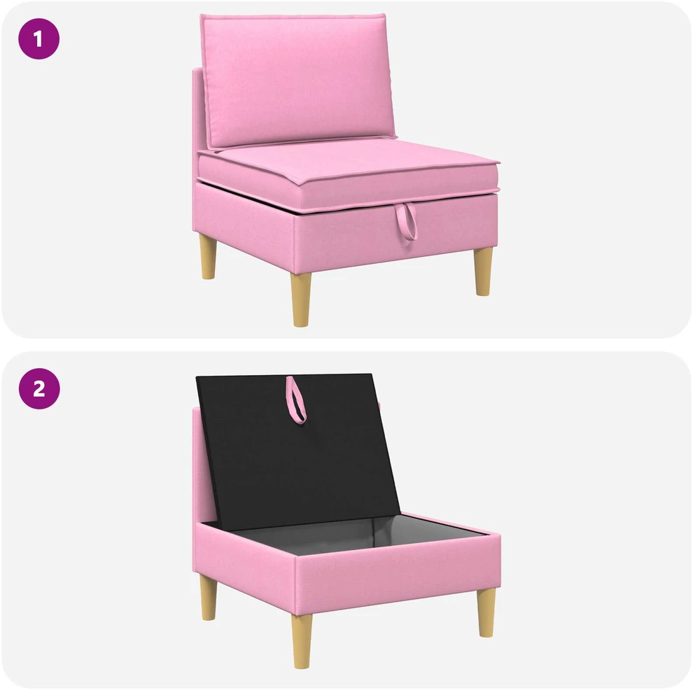 Sofa su saugojimu Audinys
