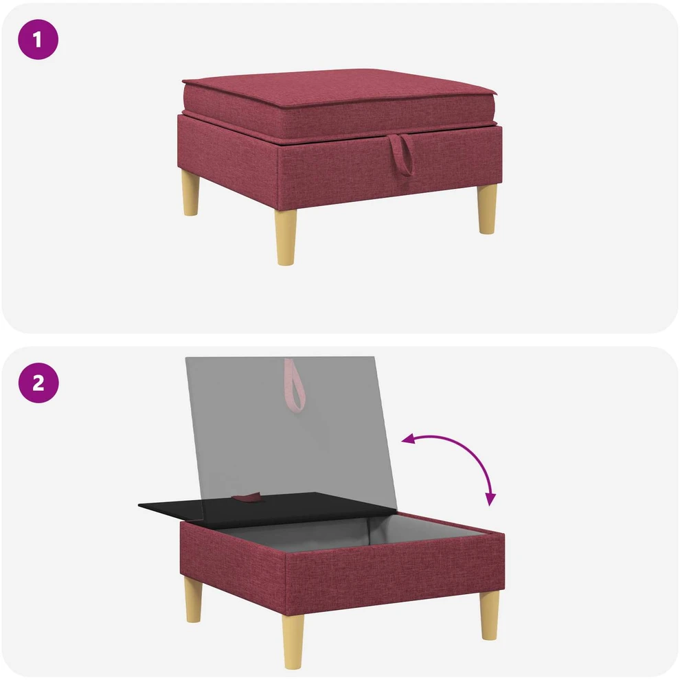 Sofa su saugojimu Audinys