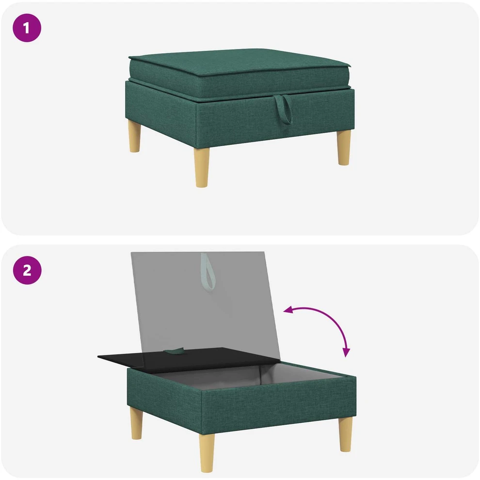 Sofa su saugojimu Audinys