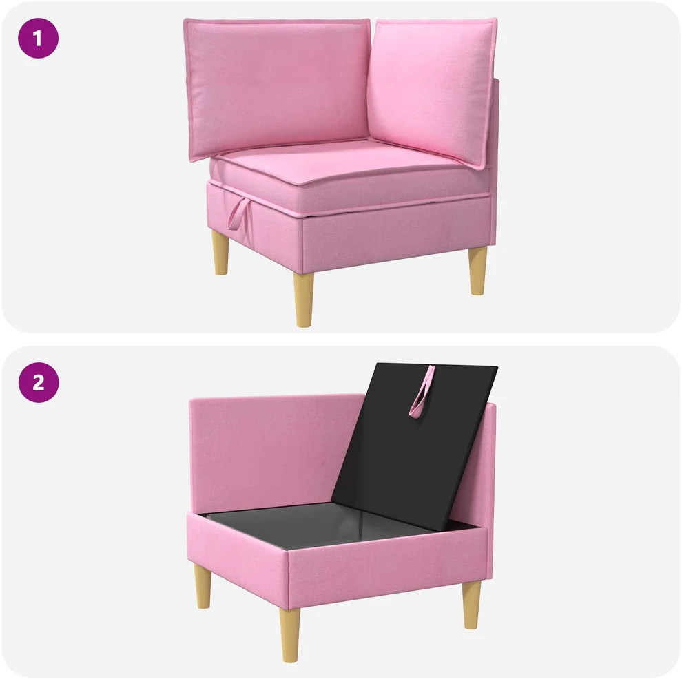 Sofa su saugojimu Audinys