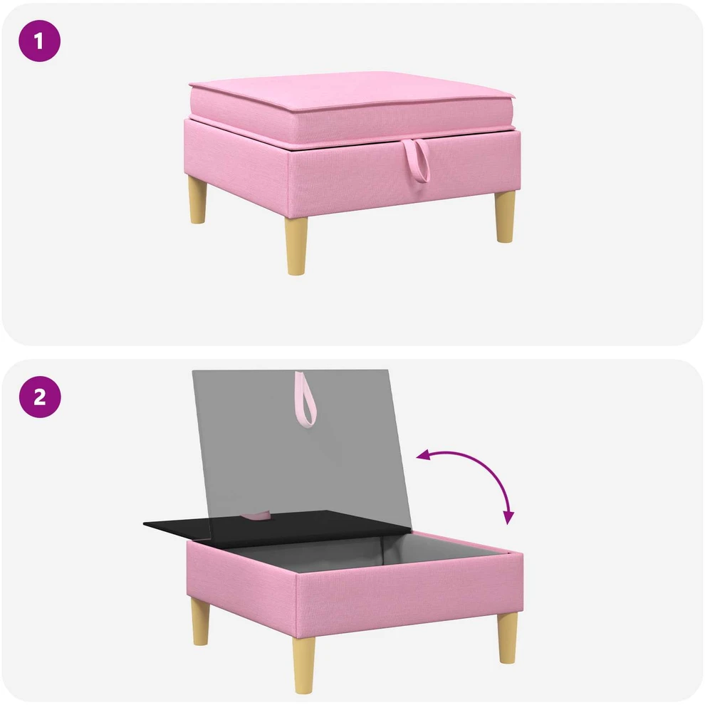 Sofa su saugojimu Audinys