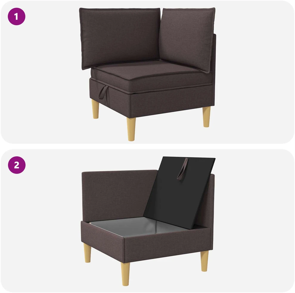 Sofa su saugojimu Audinys